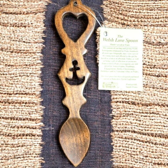 Curtis Woodcraft Other - Welsh Love Spoon Hand Carved by Curtis Woodcraft, Pontypridd, South Wales